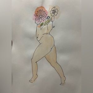 Watercolor Woman 9x12in